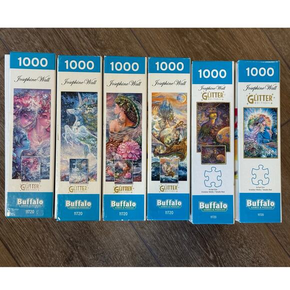 Josephine Wall 1000 Piece 6 Jigsaw Puzzles Titania Gaia Fairy Fantasy Unicorn - Picture 2 of 9